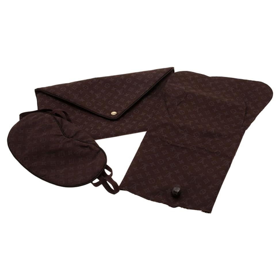 Louis Vuitton Brown Monogram Idylle Pillow Case and Eye Mask Travel Kit