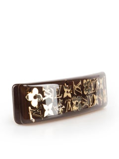 Louis Vuitton Brown Monogram Inclusion Barrette