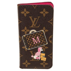 Louis Vuitton Monogram iPhone Bumper X XS iPhone Case Leather Brown Used