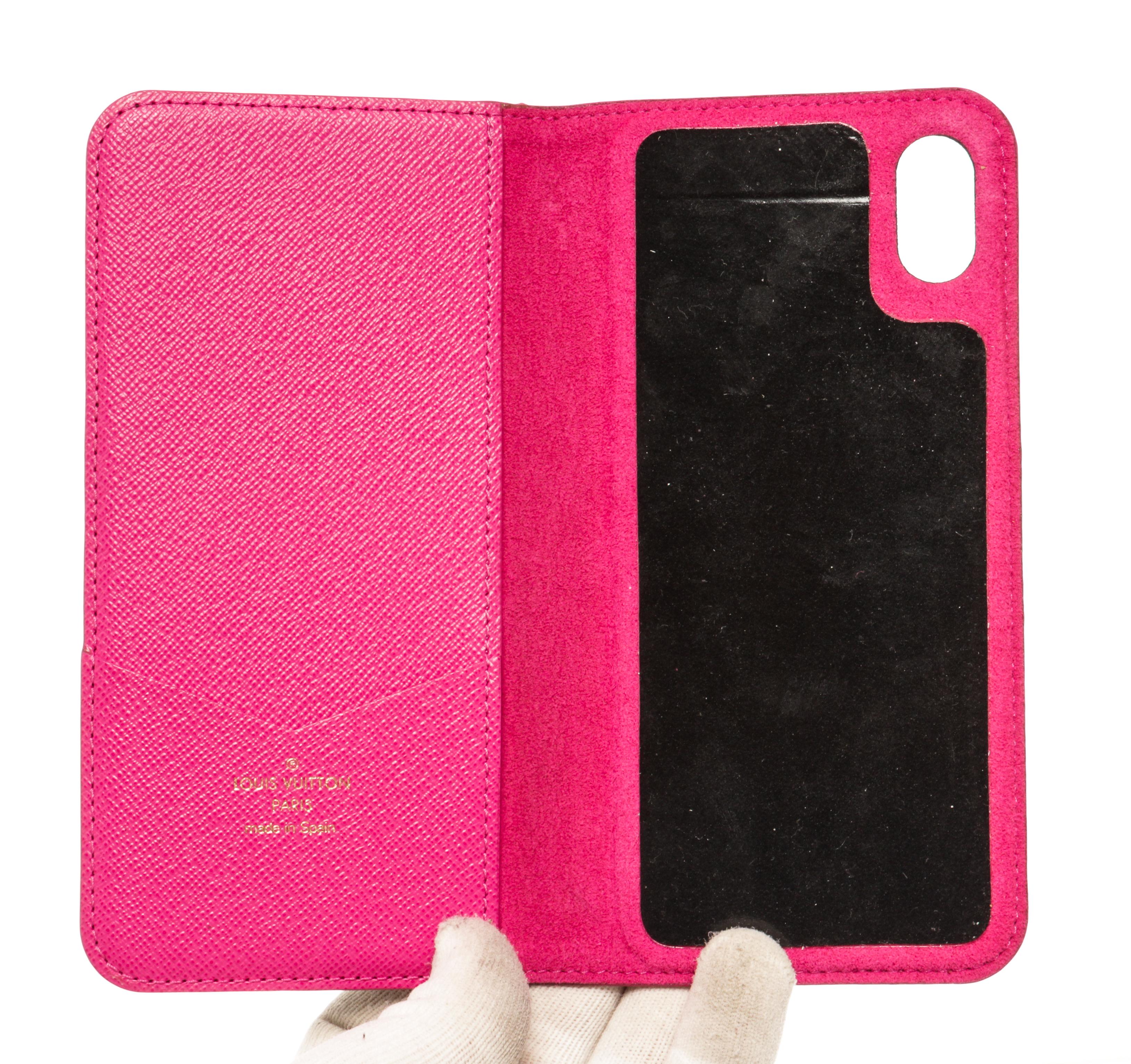 Women's Louis Vuitton Brown Monogram iPhone Xs Max Folio Case