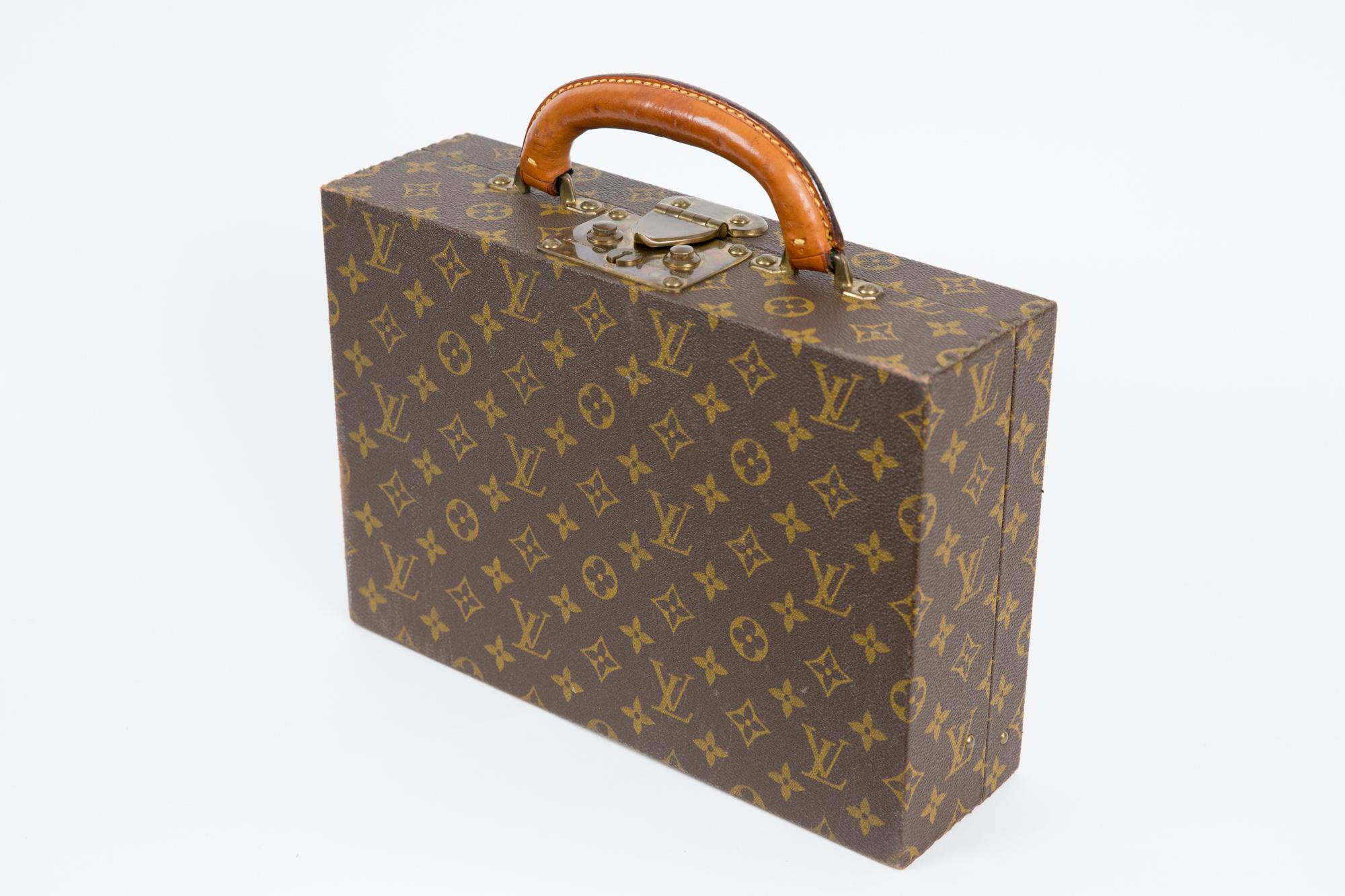 Black Louis Vuitton Brown Monogram Jewell Case Luggage