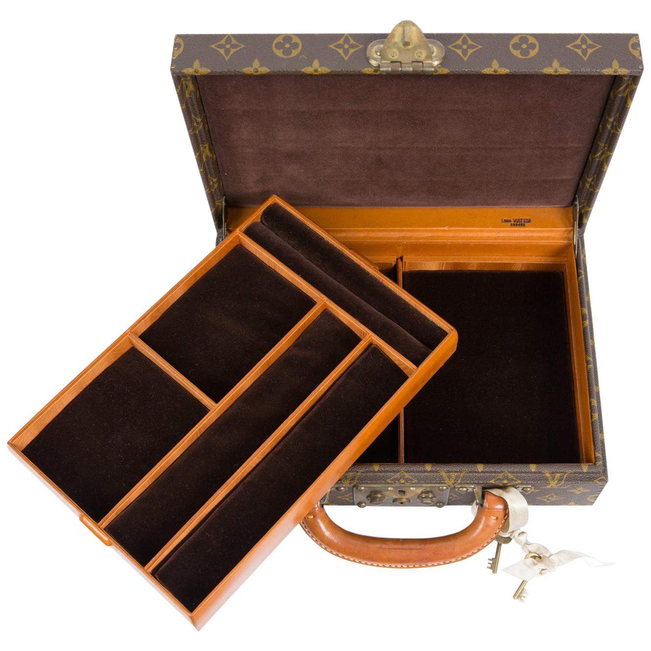 Brown Monogram Canvas Boite Bijoux Jewelry Case Gold Hardware, 2022