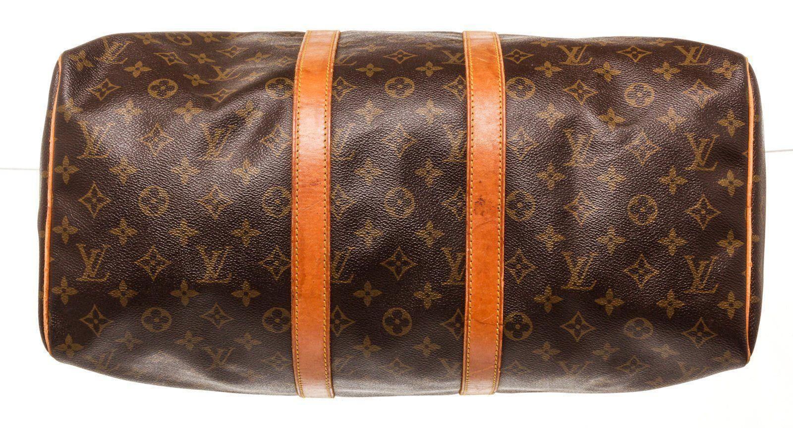 Women's Louis Vuitton Brown Monogram Keepall 45cm Travel Bag