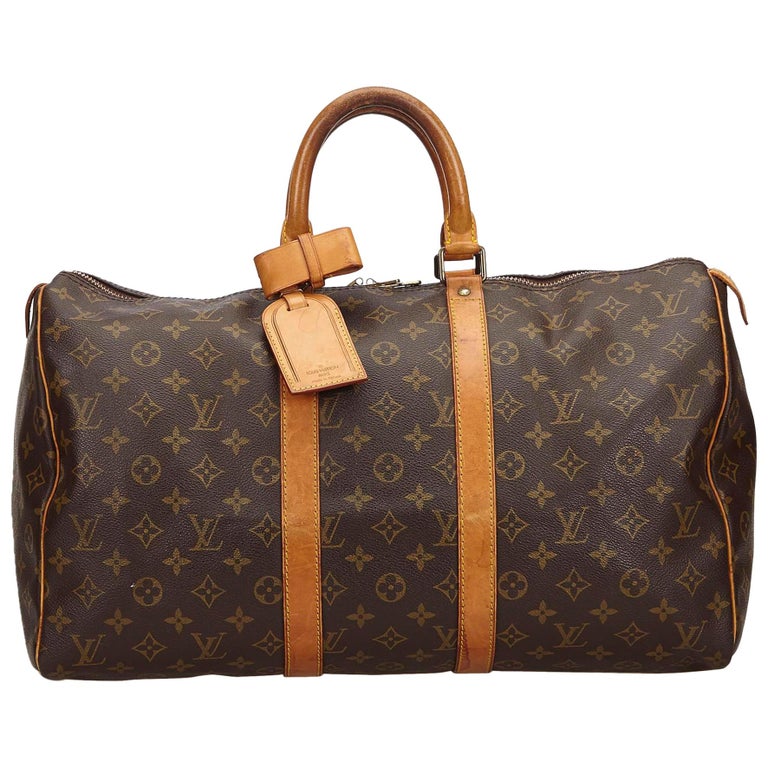 Louis Vuitton Brown Monogram Keepall 50 For Sale at 1stdibs