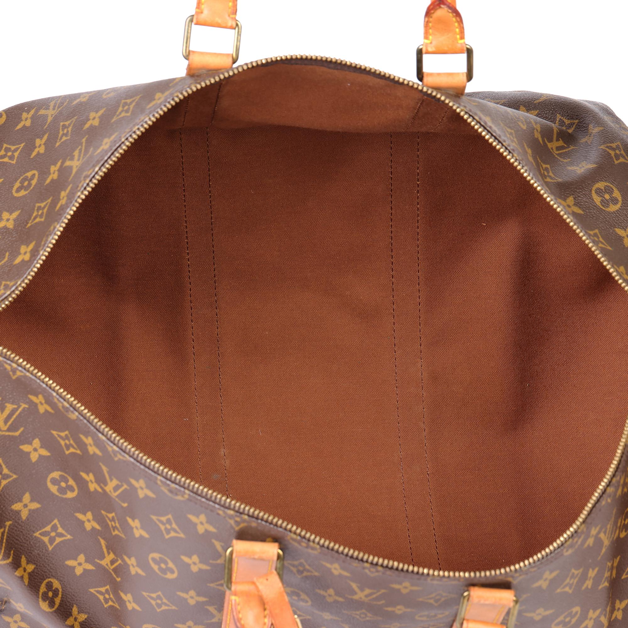 LOUIS VUITTON Brown Monogram Keepall 55 Bandoulière 6