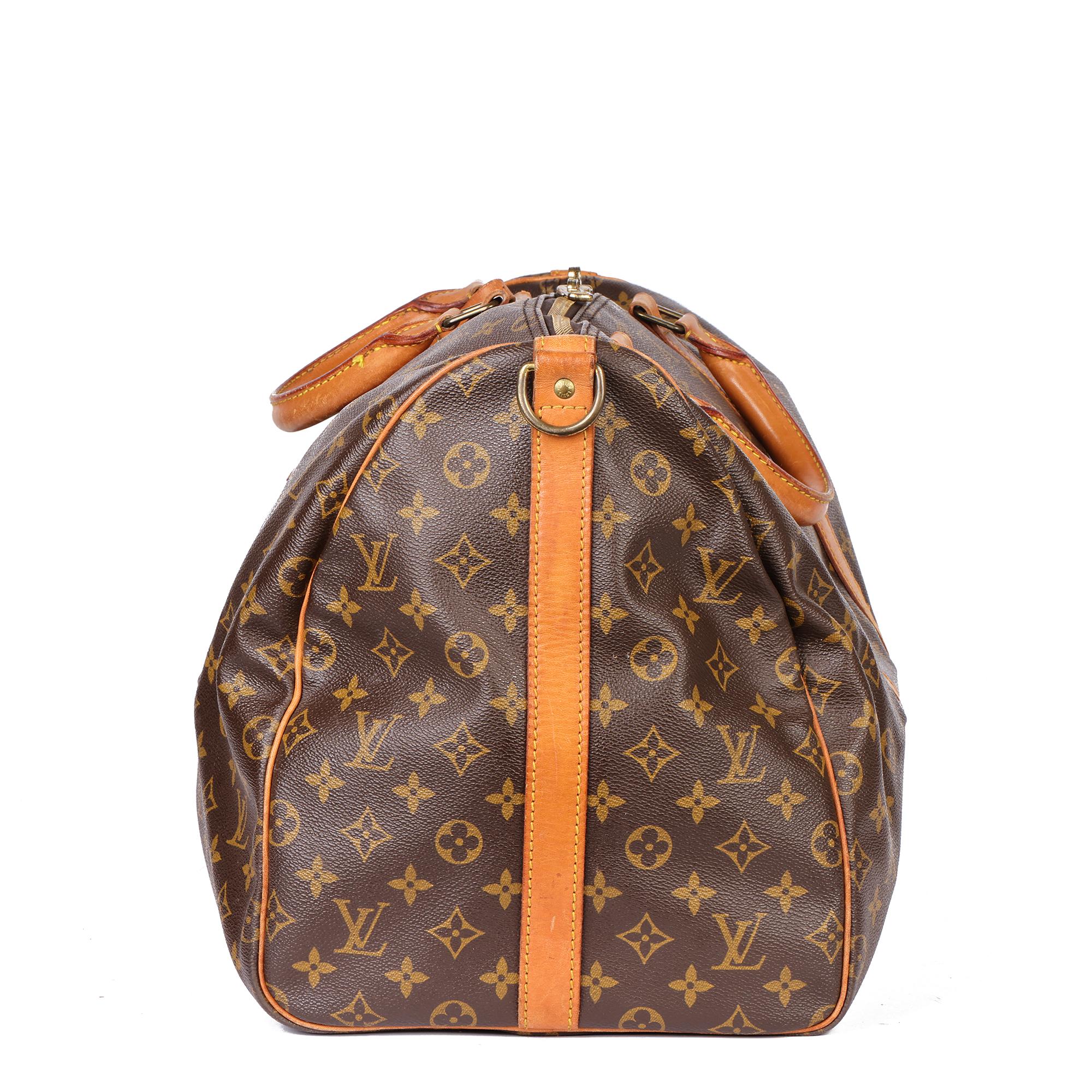 Women's LOUIS VUITTON Brown Monogram Keepall 55 Bandoulière