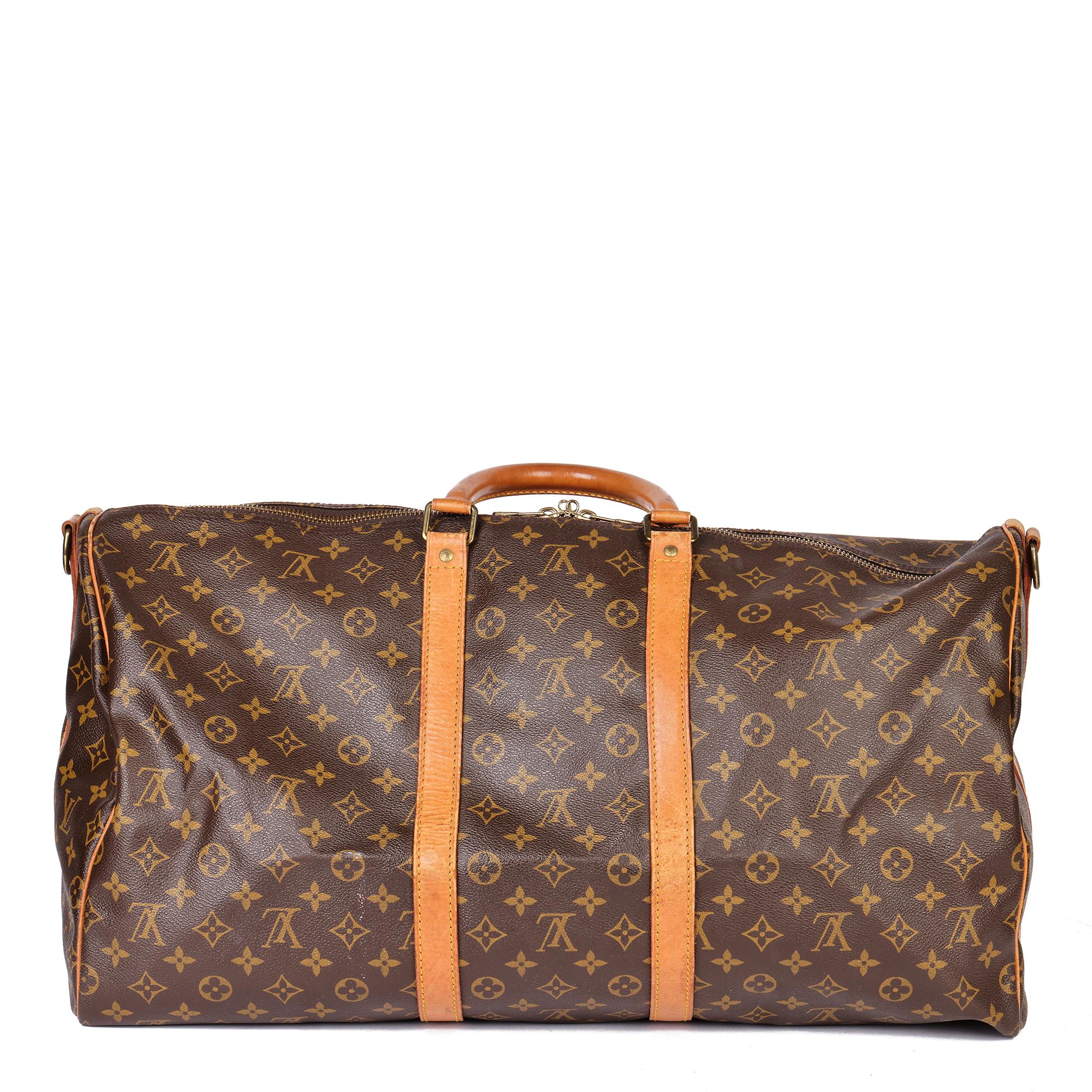 LOUIS VUITTON Brown Monogram Keepall 55 Bandoulière 1
