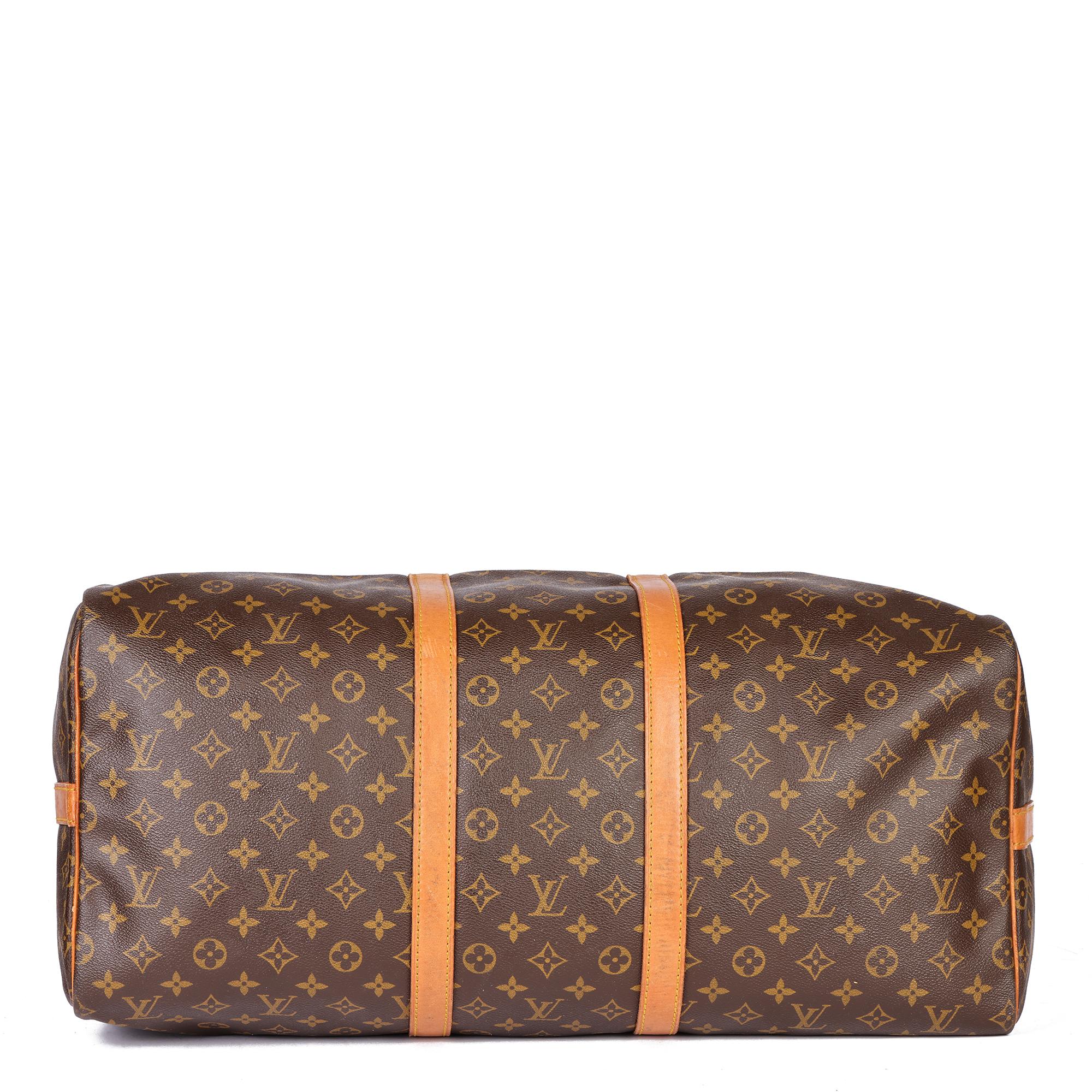 LOUIS VUITTON Brown Monogram Keepall 55 Bandoulière 2
