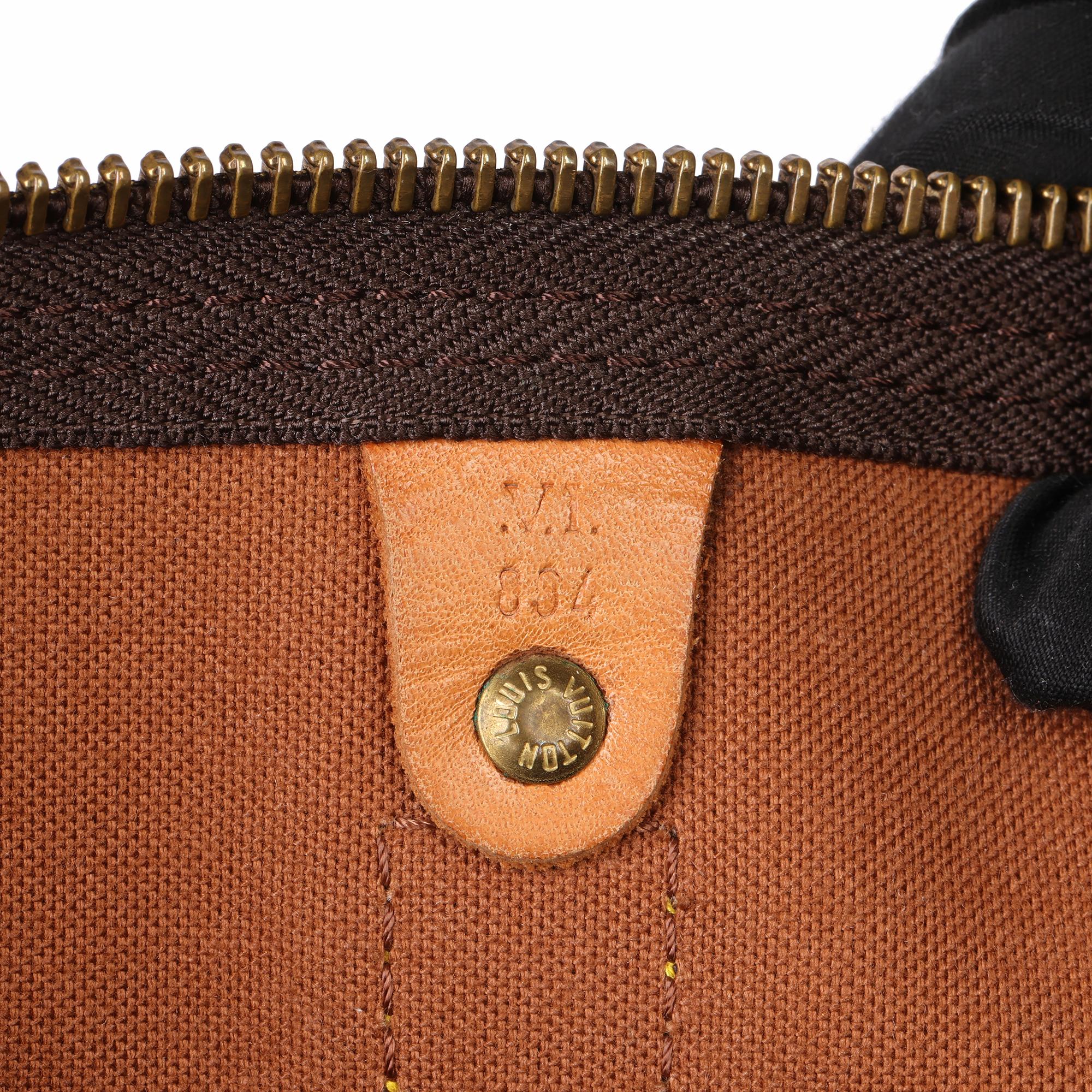 LOUIS VUITTON Brown Monogram Keepall 55 Bandoulière 4