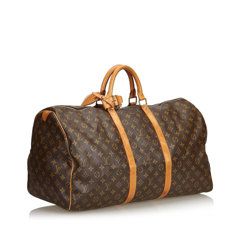Louis Vuitton Brown Monogram Keepall 55 For Sale at 1stdibs