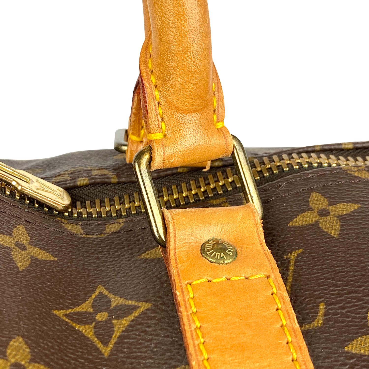 Louis Vuitton Brown Monogram Keepall 55 Weekend Bag 3