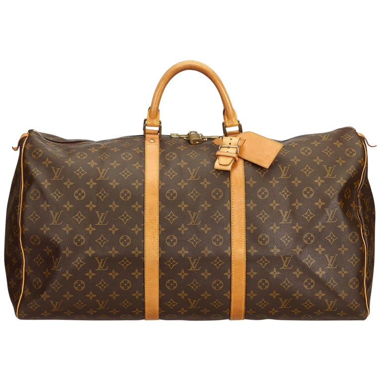 Louis Vuitton Brown Monogram Keepall 60 For Sale at 1stdibs