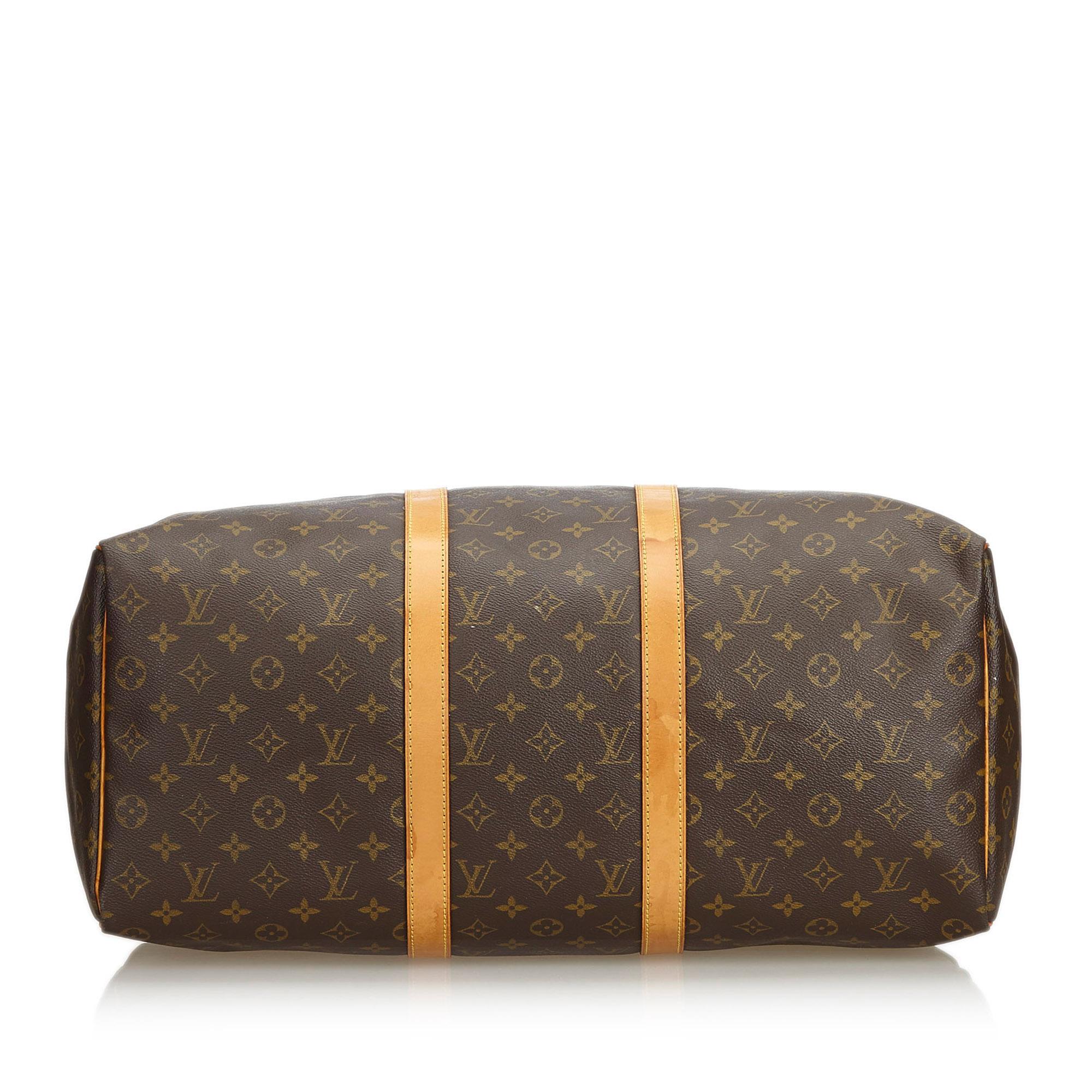Women's Louis Vuitton Brown Monogram Keepall Bandouliere 50 France For Sale