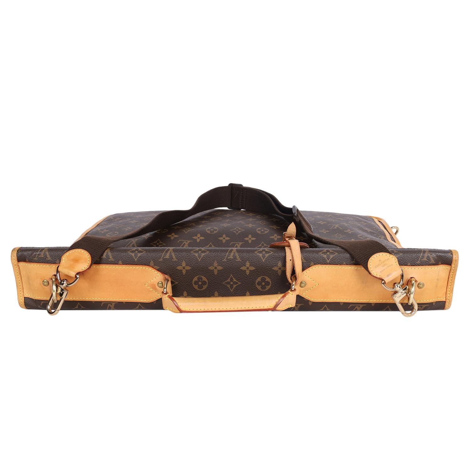 Sac de transport de vêtements en cuir Monogram Brown de Louis Vuitton 8