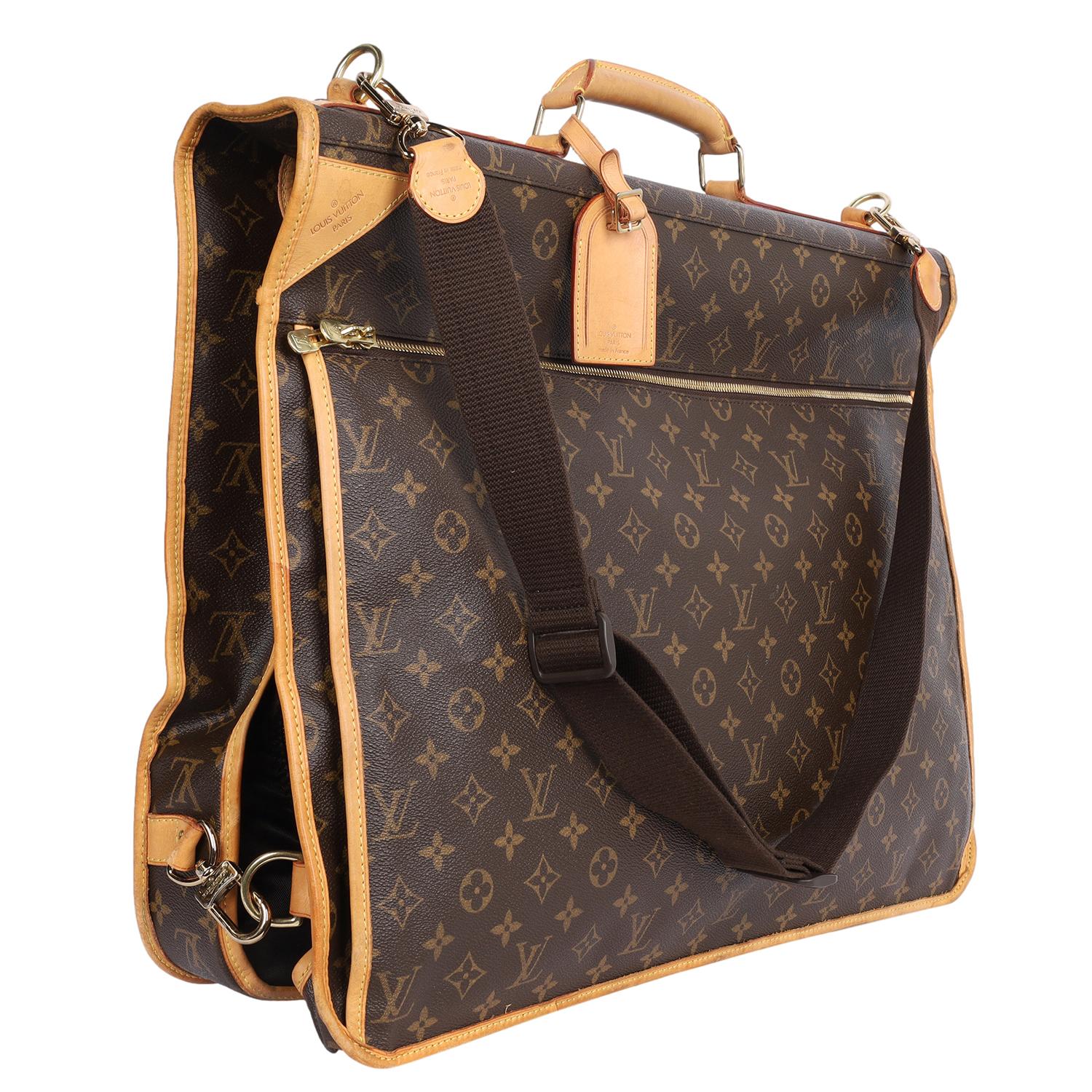 Louis Vuitton Brown Monogram Leather Garment Carrier Bag 2