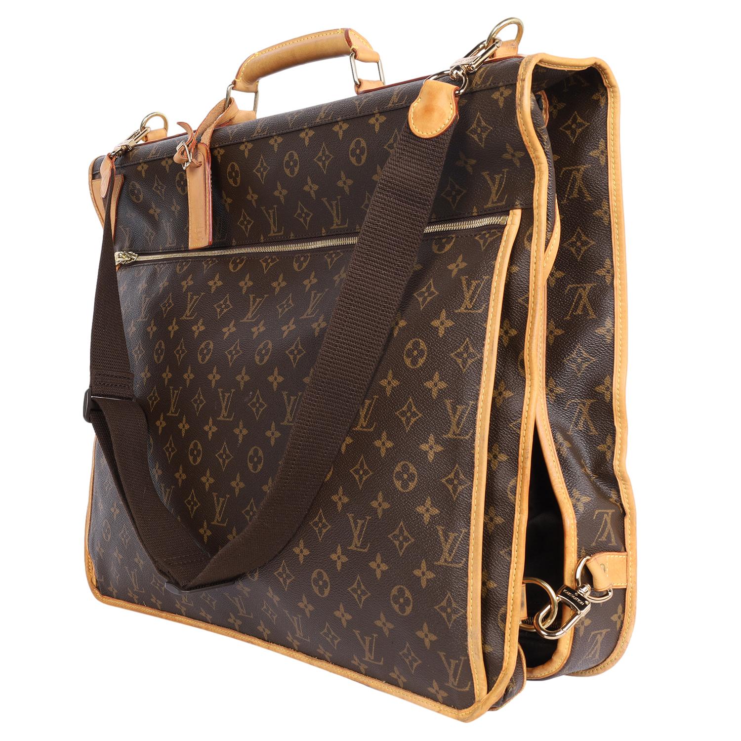 Louis Vuitton Brown Monogram Leather Garment Carrier Bag 3