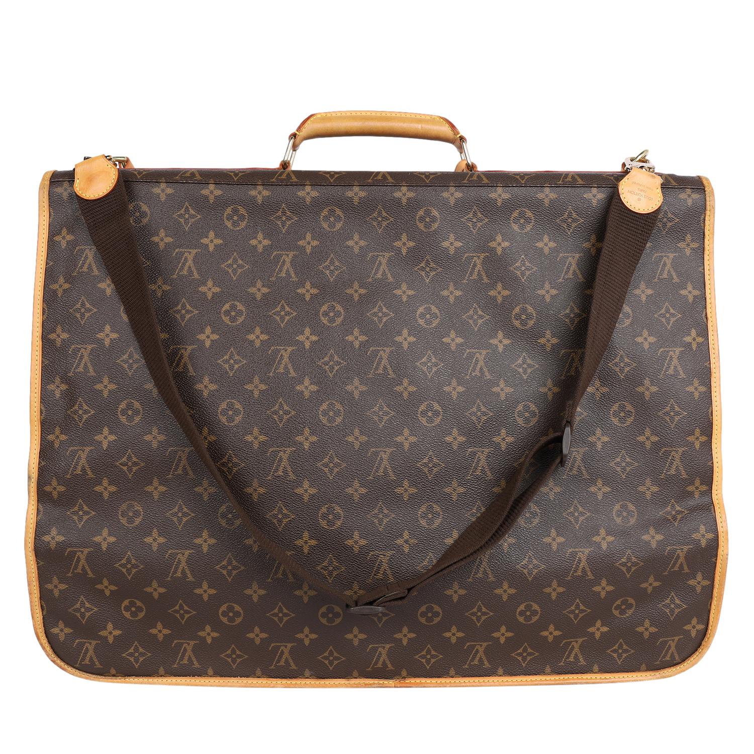 Louis Vuitton Brown Monogram Leather Garment Carrier Bag 4