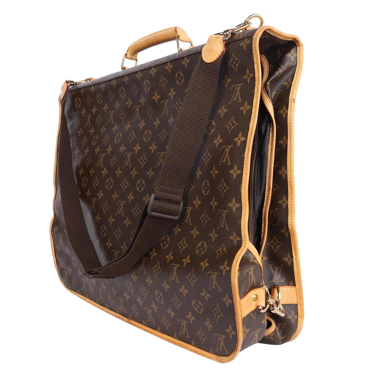 Louis Vuitton Brown Monogram Leather Garment Carrier Bag 5