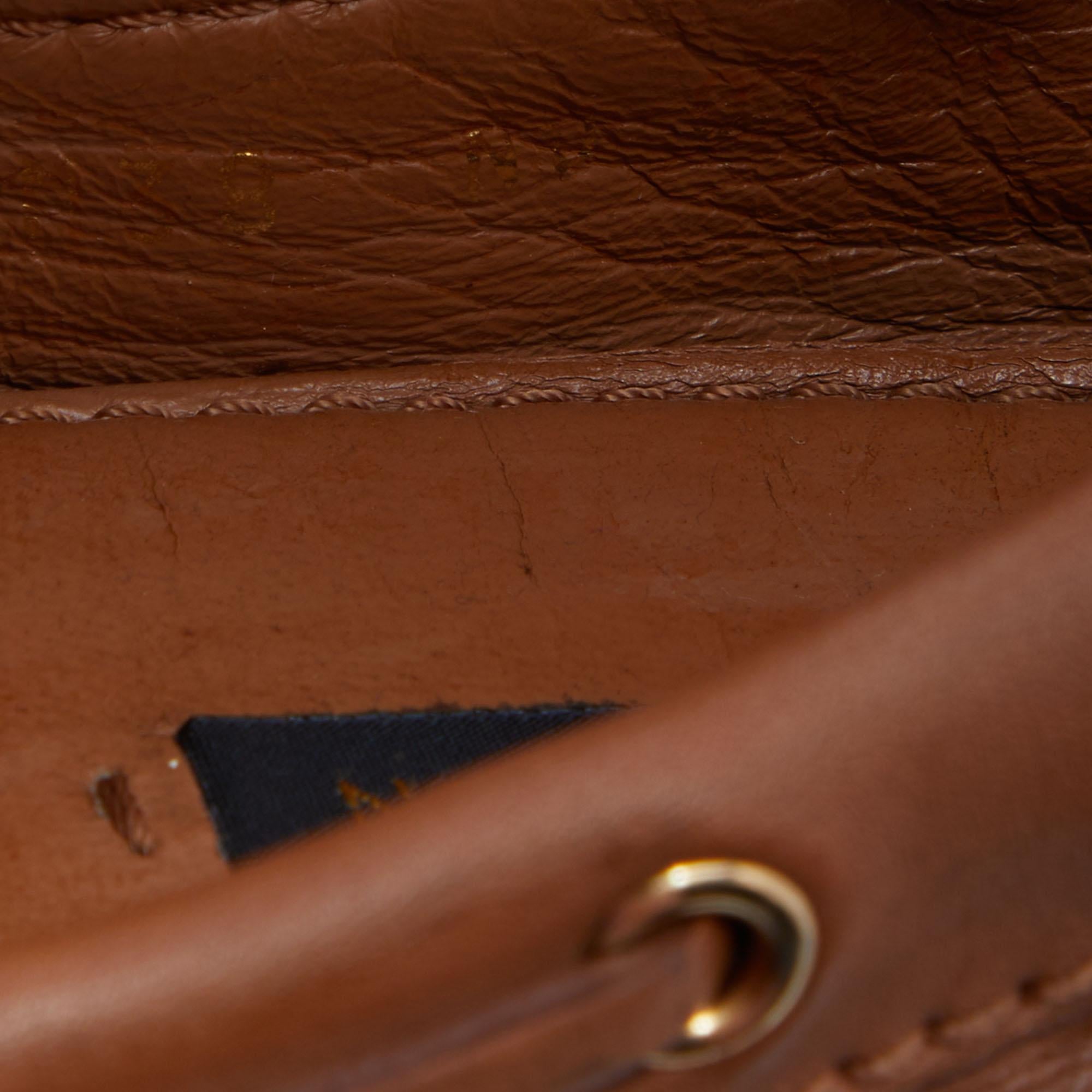 Louis Vuitton Brown Monogram Leather Gloria Slip On Loafers Size 38 2