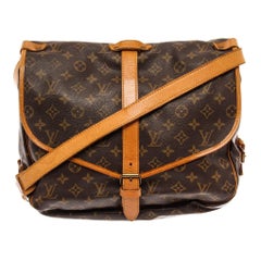 Louis Vuitton Brown Monogram Leather Saumur 30 Messenger Bag