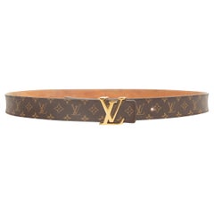 Louis Vuitton Brown Monogram Logo Belt