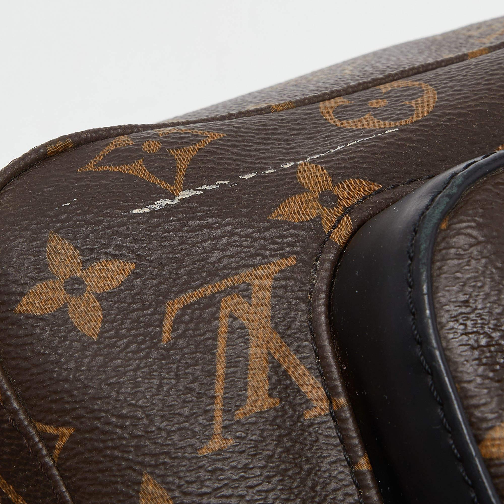 Louis Vuitton Brown Monogram Macassar Canvas Josh Backpack For Sale 6