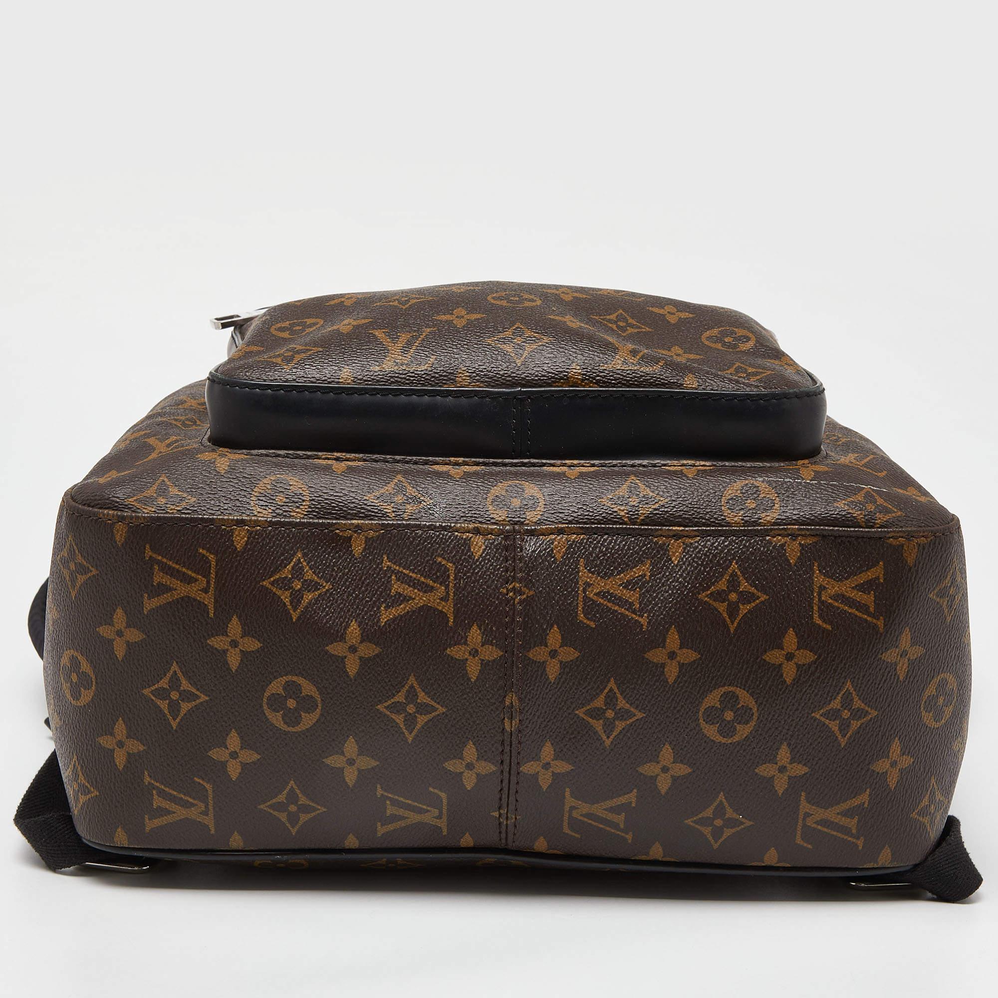 Louis Vuitton Brown Monogram Macassar Canvas Josh Backpack For Sale 1