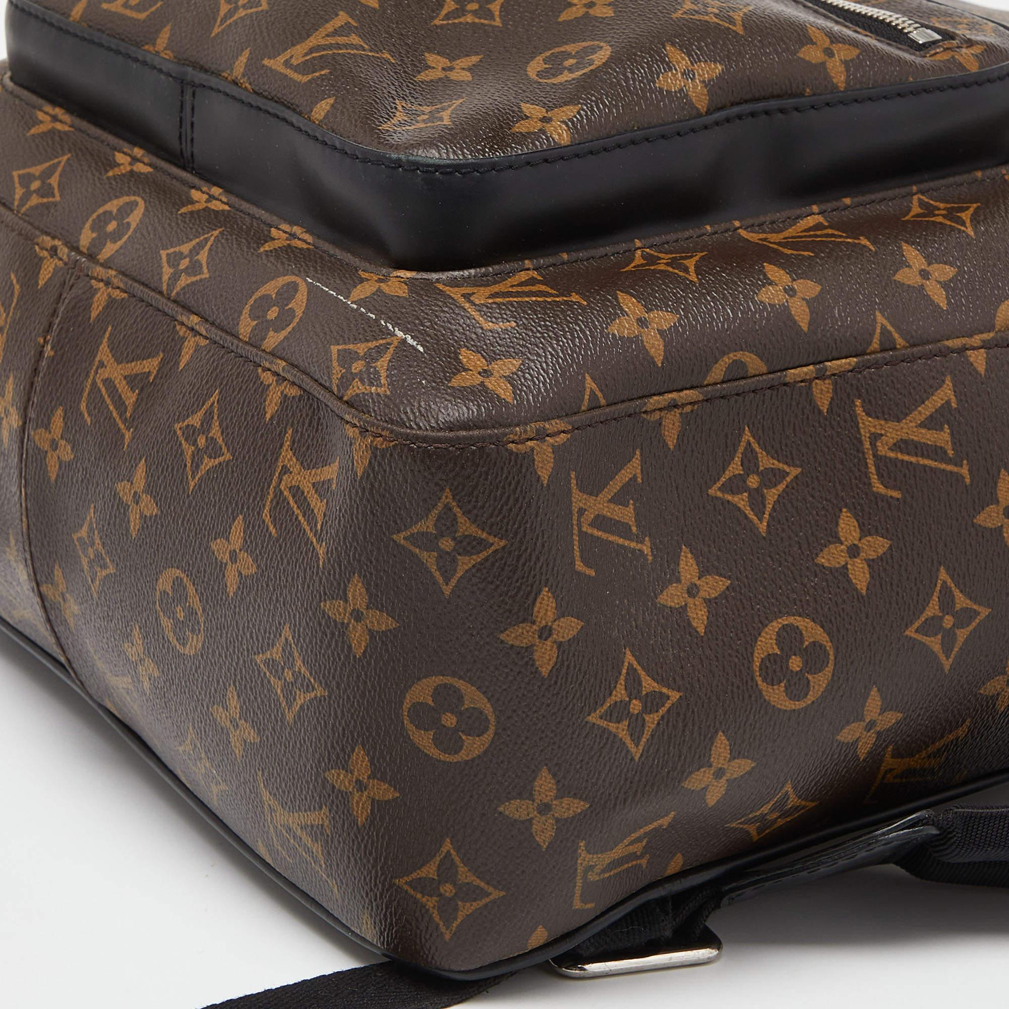 Louis Vuitton Brown Monogram Macassar Canvas Josh Backpack For Sale 3