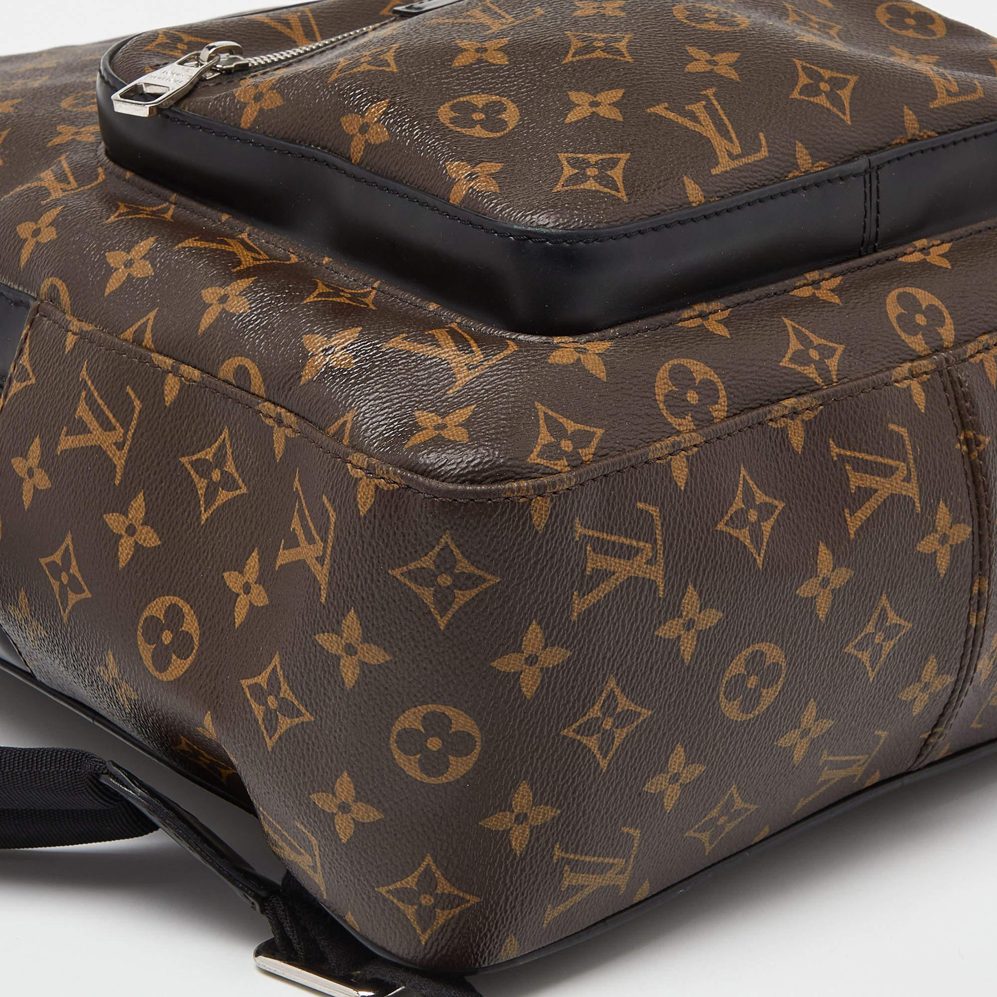 Louis Vuitton Brown Monogram Macassar Canvas Josh Backpack For Sale 4
