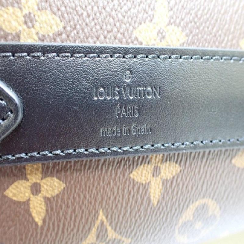Sac fourre-tout GM Week-end en cuir et toile de Macassar marron avec monogramme Louis Vuitton 1