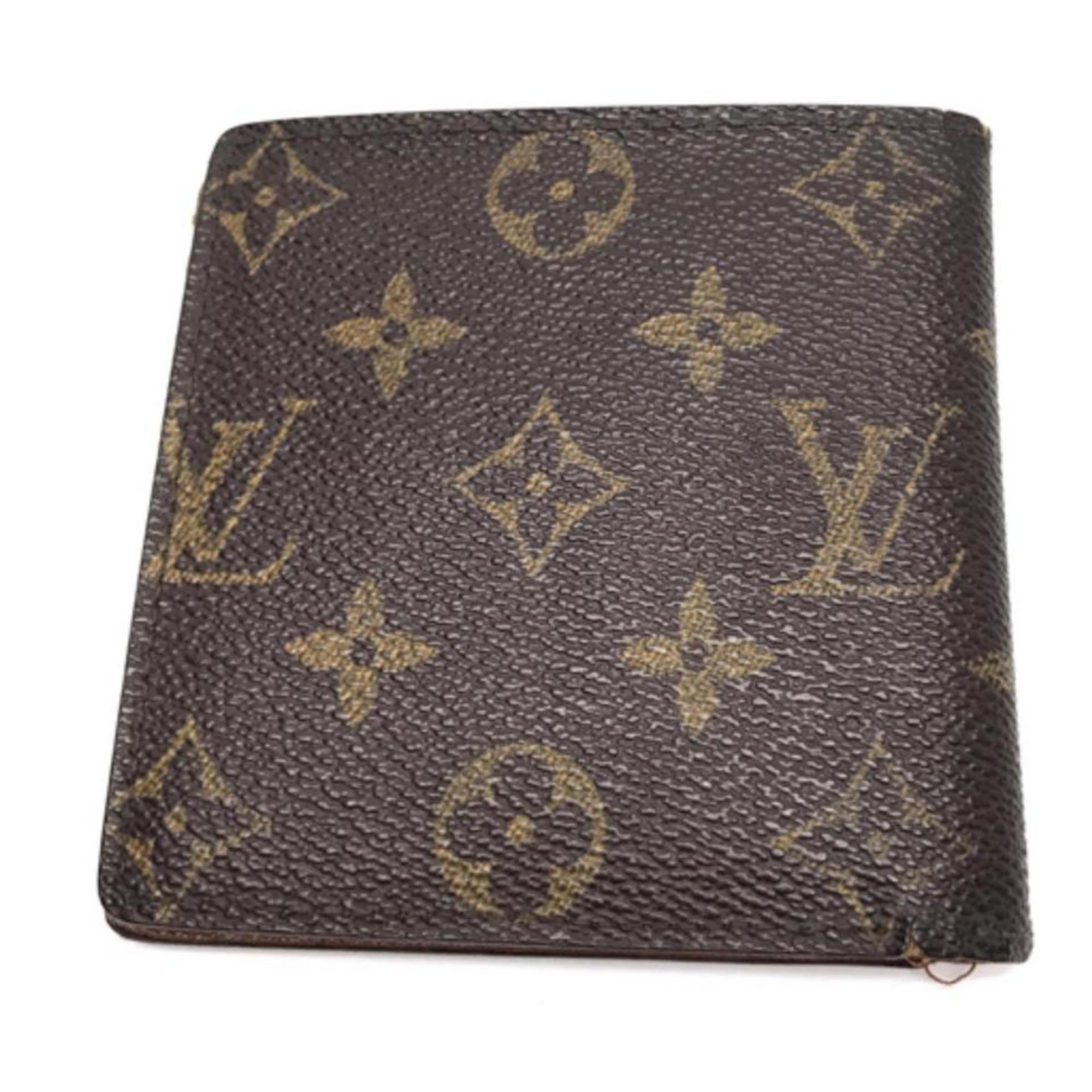 Louis Vuitton Brown Monogram Marco Bifold 232314 Wallet In Fair Condition For Sale In Forest Hills, NY