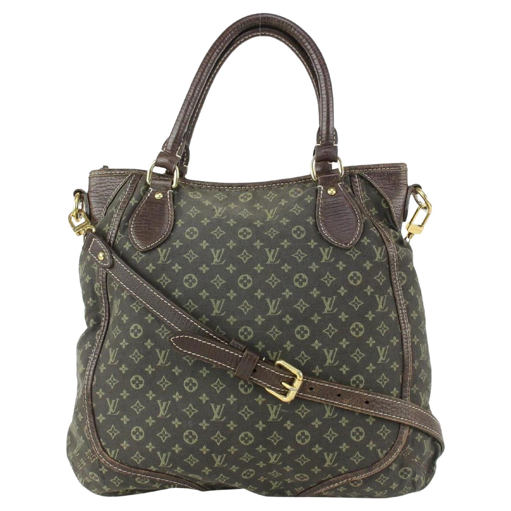Louis Vuitton Brown Monogram Mini Lin Angele 2way Hobo Bag 820lv87