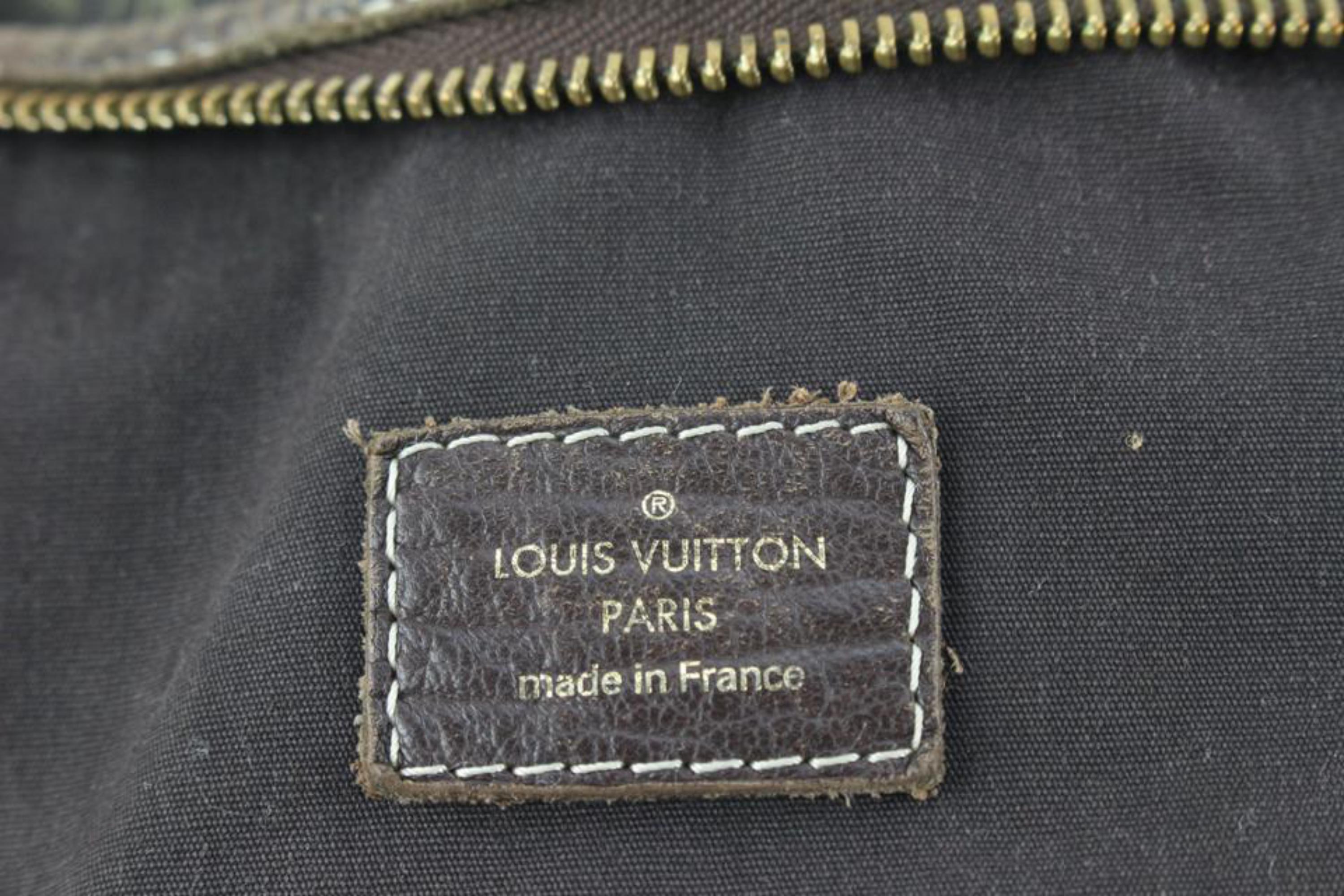 Louis Vuitton Brown Monogram Mini Lin Manon MM Hobo 24lk617s For Sale 2