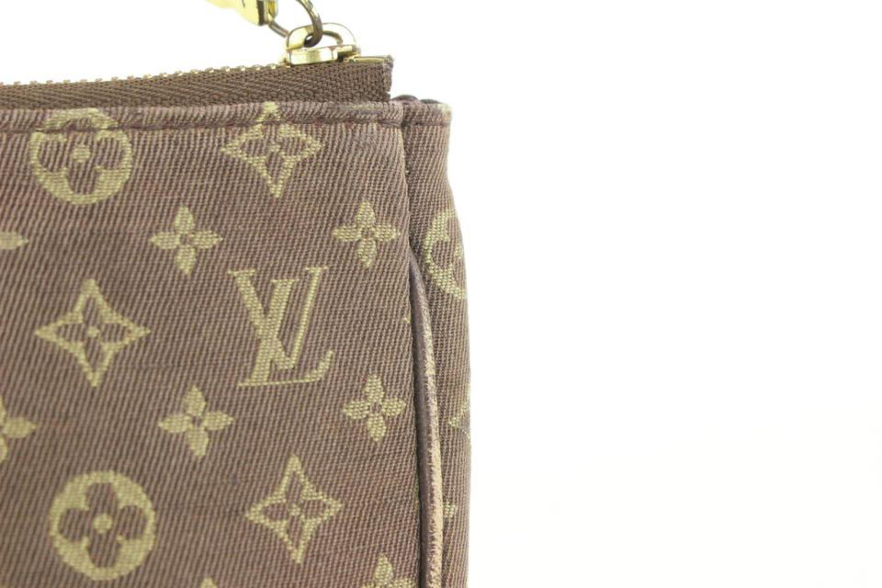 Louis Vuitton Brown Monogram Mini Lin Pochette Accessoires with Chain 111LV11 3