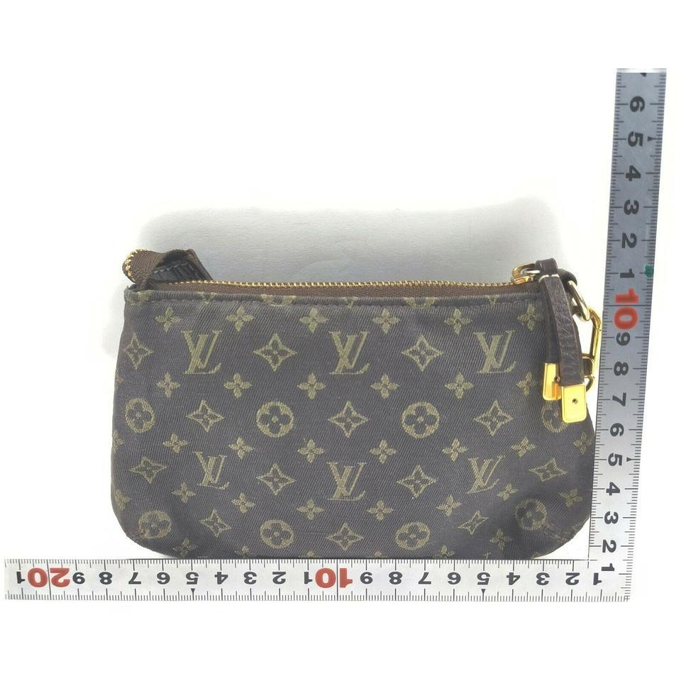 Louis Vuitton Brown Monogram Mini Lin Pochette Accessoires Wristlet 861608 2