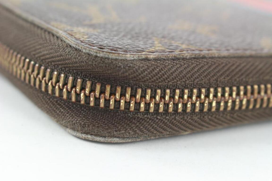 Louis Vuitton Brown Monogram Mon Zippy Organizer Wallet Zip Around Clutch For Sale 4