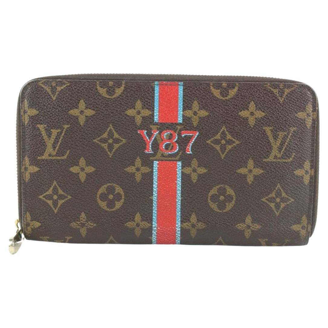 Louis Vuitton Brown Monogram Mon Zippy Organizer Wallet Zip Around Clutch For Sale