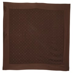 Louis Vuitton - Écharpe en soie marron avec monogramme Monaco