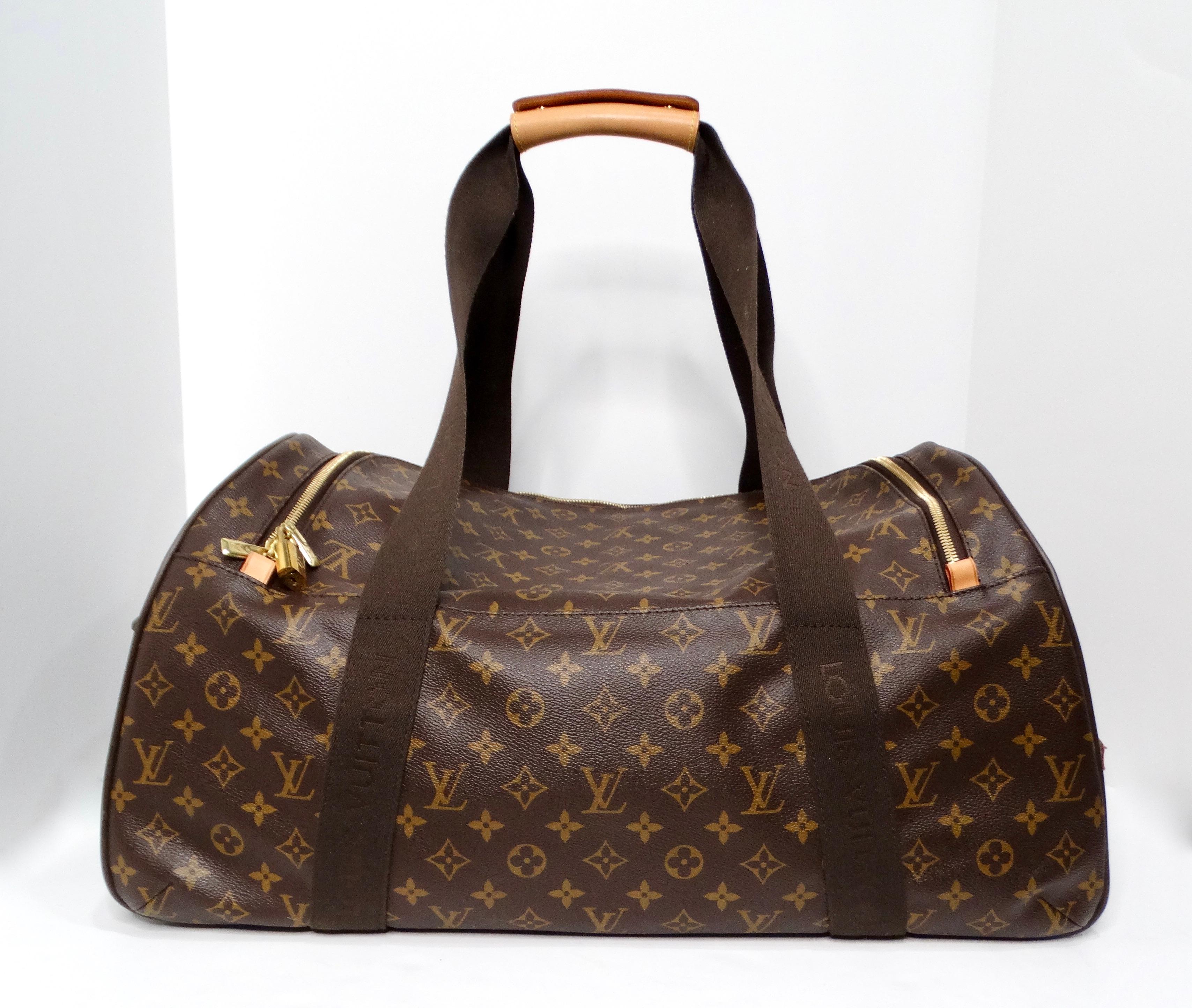 Women's Louis Vuitton Brown Monogram Neo Eole 55 Duffle Roller Suitcase For Sale