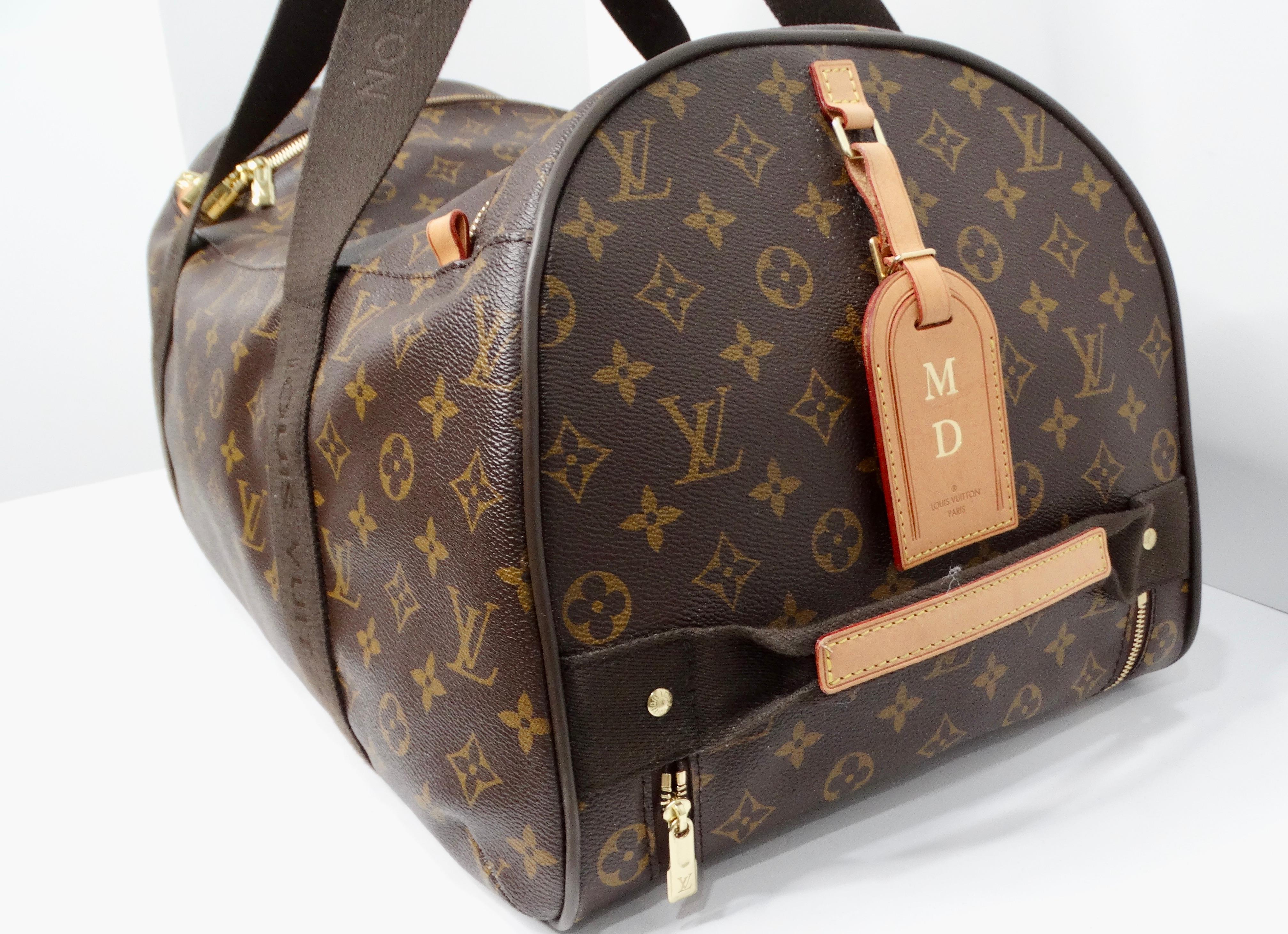Louis Vuitton Brown Monogram Neo Eole 55 Duffle Roller Suitcase For Sale 1