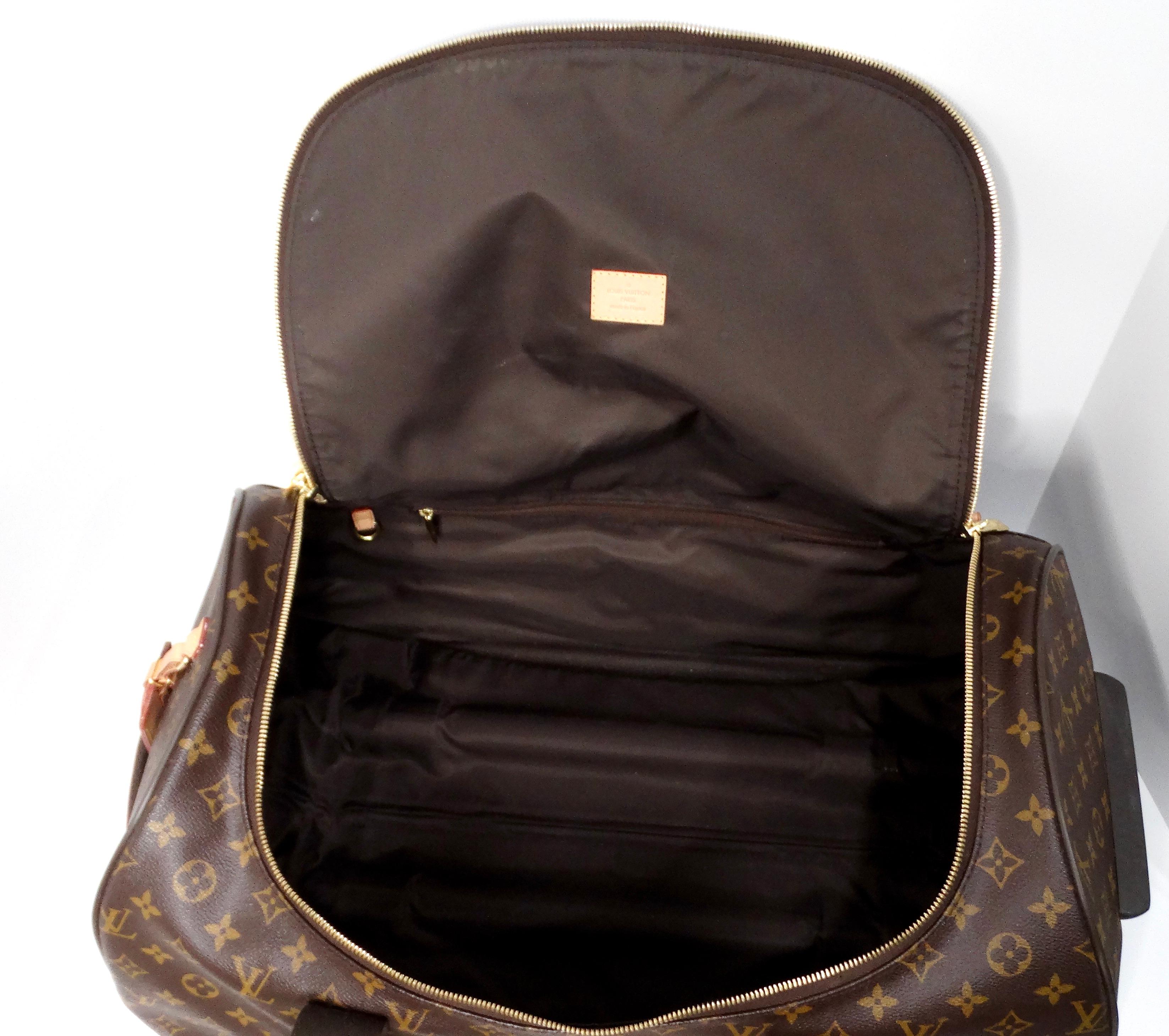 Louis Vuitton Brown Monogram Neo Eole 55 Duffle Roller Suitcase For Sale 4