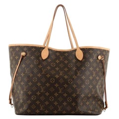 LOUIS VUITTON  Brown  Monogram Neverfull   Canvas MM Tote , Excellent Condition