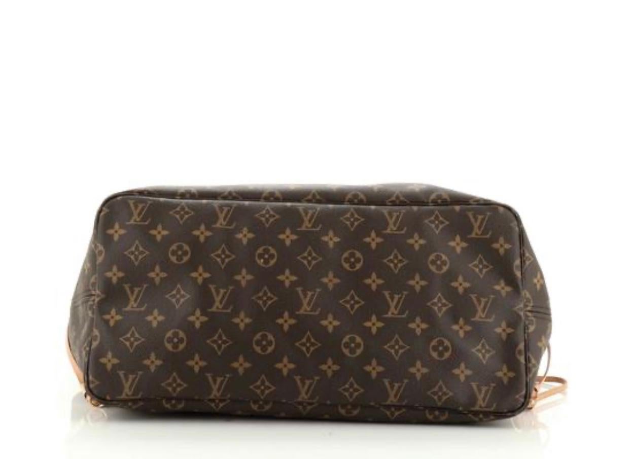 LOUIS VUITTON  Brown  Monogram Neverfull   Canvas MM Tote In Good Condition In New York, NY