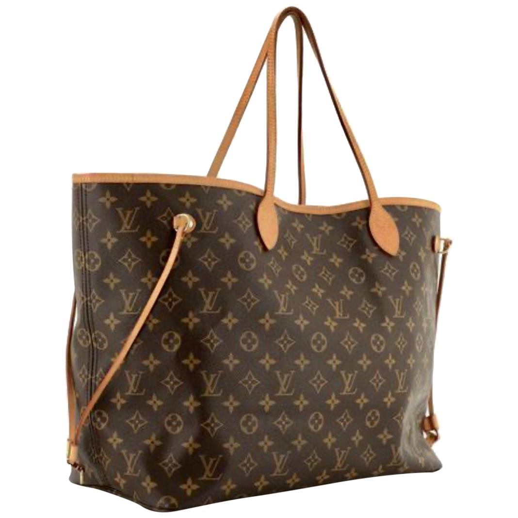 LOUIS VUITTON  Brown  Monogram Neverfull   Canvas MM Tote