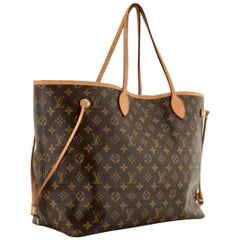 LOUIS VUITTON  Brown  Monogram Neverfull   Canvas MM Tote