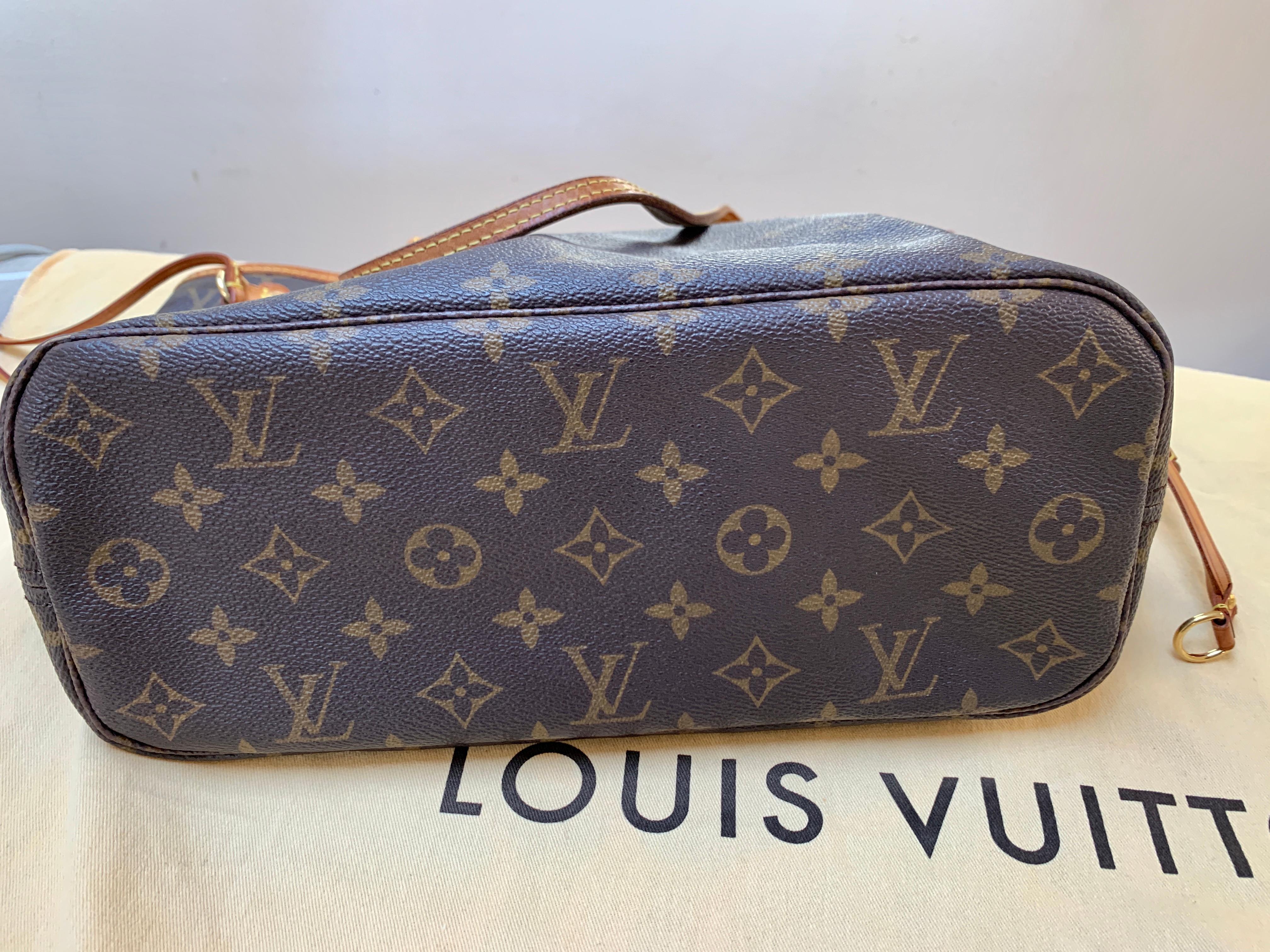 LOUIS VUITTON  Brown  Monogram Neverfull   Canvas PM Tote 1