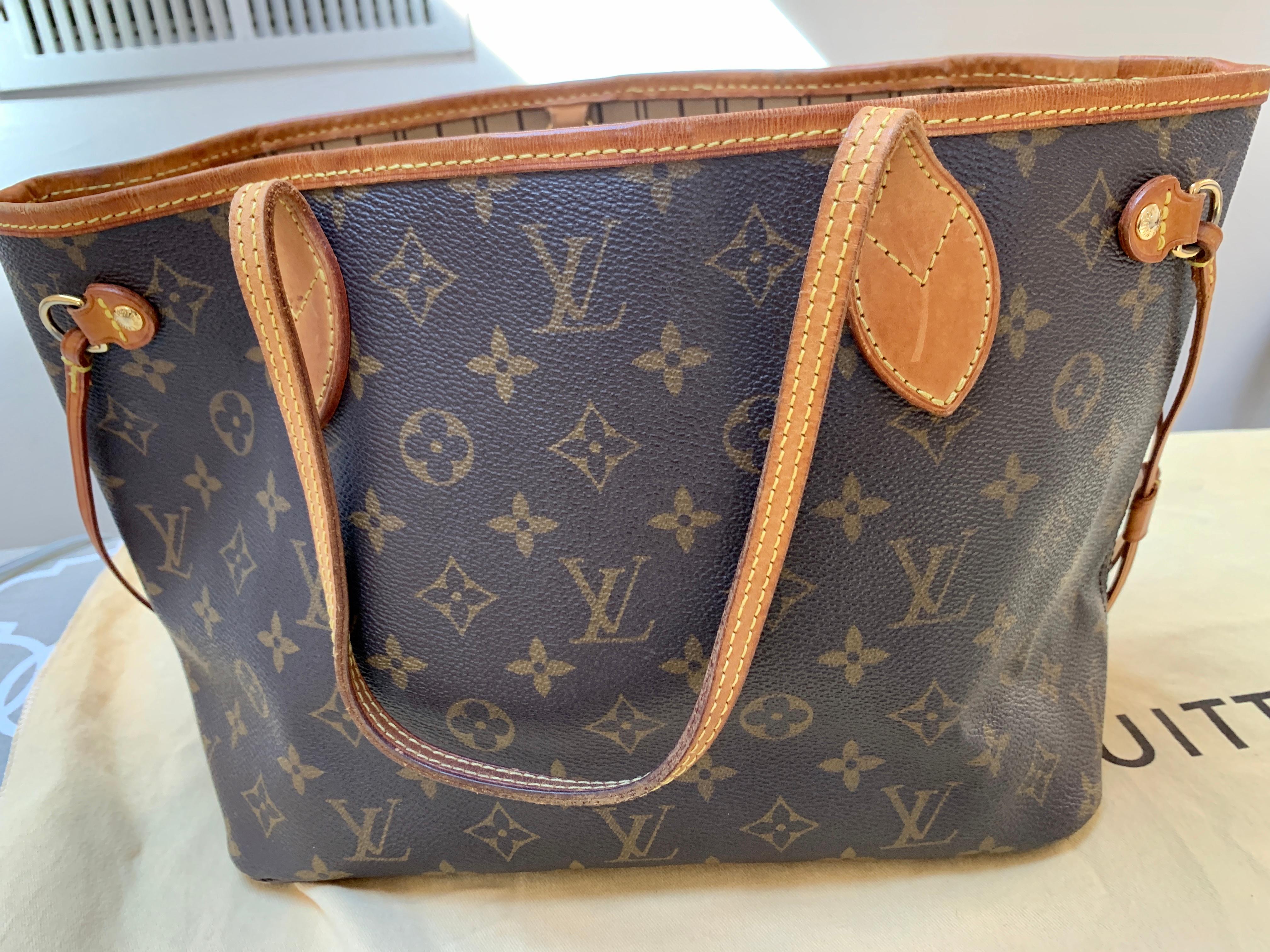 LOUIS VUITTON  Brown  Monogram Neverfull   Canvas PM Tote 3