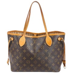 Used LOUIS VUITTON  Brown  Monogram Neverfull   Canvas PM Tote