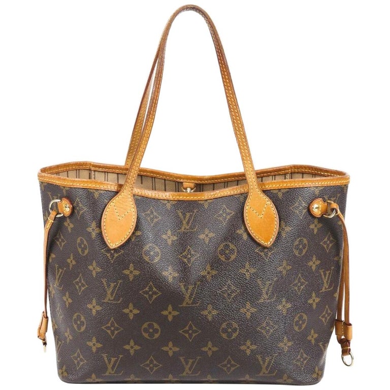 LOUIS VUITTON Brown Monogram Neverfull Canvas PM Tote at 1stDibs