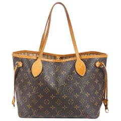 Used LOUIS VUITTON  Brown  Monogram Neverfull   Canvas PM Tote